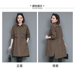 风衣女中长款2022新款韩版宽松设计感春秋流行外套,女装风衣,玛其路